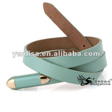 Fashion Narrow Plain Leather Belts For 2013 Spring&Summer Collection